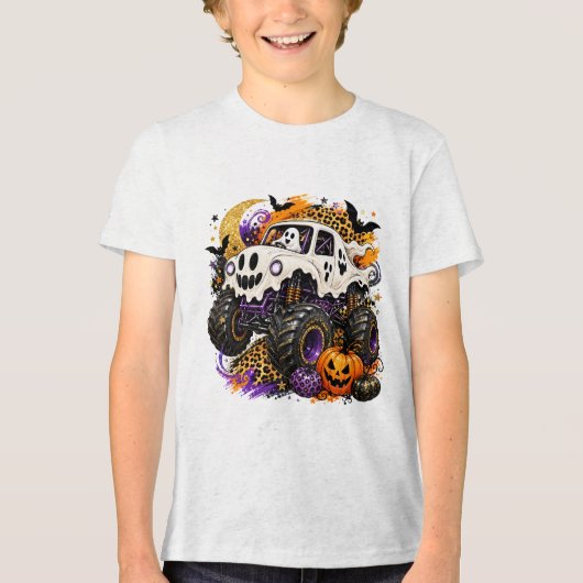 モンスタートラックの幽霊 トライブレンドTシャツ (正面)