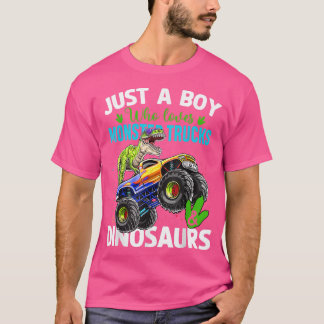 モンスタートラックの恋人の男おもしろいの子の恐竜トゥルク Tシャツ