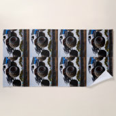 モンスタートラックの打ち上げ、ビーチタオル ビーチタオル (正面)