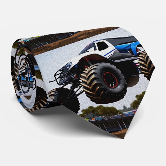 モンスタートラックの打ち上げ、メンズネックタイ ネクタイ (ロール)