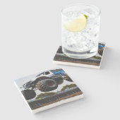 モンスタートラックの打ち上げ、石コースター ストーンコースター (横)