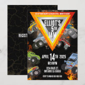 モンスタートラックの招待状 招待状 (正面/裏面)