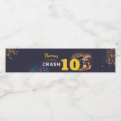 モンスタートラックの暗い誕生日をクラッシュする準備ができている ペットボトルラベル (シングルラベル)