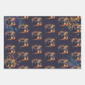 モンスタートラックの暗い誕生日をクラッシュする準備ができている ラッピングペーパーシート (正面2)