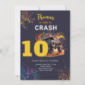 モンスタートラックの暗い誕生日をクラッシュする準備ができている 招待状 (正面)