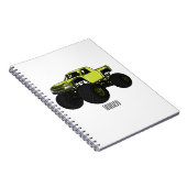 モンスタートラックの漫画イラスト ノートブック (右側)
