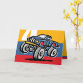 モンスタートラックの第4誕生日 カード (黄色い花)