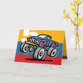 モンスタートラックの第5誕生日 カード (黄色い花)