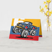 モンスタートラックの第6誕生日 カード (黄色い花)
