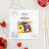 モンスタートラックの誕生日をクラッシュする準備ができている スタンダードランチョンナプキン (インサイチュ)