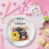 モンスタートラックの誕生日をクラッシュする準備ができている ペーパープレート (パーティー)