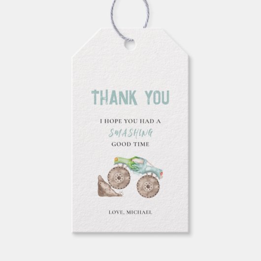 モンスタートラックの誕生日ギフトタグ ギフトタグ (正面)