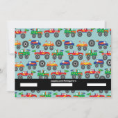 モンスタートラックの誕生日パーティーへようこそ 招待状 (裏面)