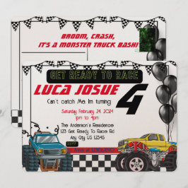 モンスタートラックの誕生日パーティーへようこそ 招待状