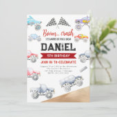 モンスタートラックの誕生日パーティー招待状 すべての年齢 招待状 (スタンド正面)