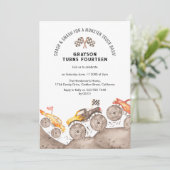 モンスタートラックの誕生日パーティー招待状 招待状 (スタンド正面)