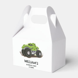 モンスタートラックの誕生日パーティー　シンプルな少年の誕生日 フェイバーボックス