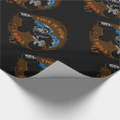 モンスタートラックはこれ私がいかに飛ぶかです ラッピングペーパー (角)