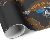 モンスタートラックはこれ私がいかに飛ぶかです ラッピングペーパー (ロールコーナー)