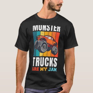 モンスタートラックはモンスタートラックの男性のための私のジャム&である Tシャツ