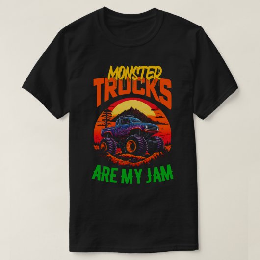 モンスタートラックは私のジャムおもしろい4 Tシャツ (デザイン正面)