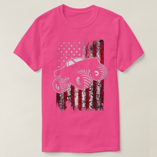 モンスタートラックは私のジャムモンスタカッコいいートラックであるUSA Fl Tシャツ (デザイン正面)
