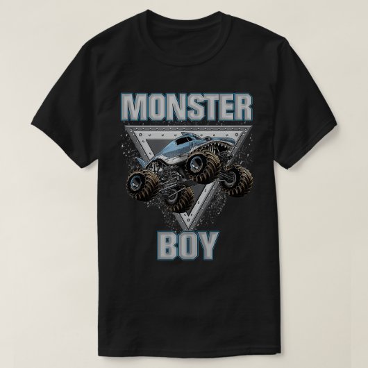 モンスタートラックは私のジャムモンスタートラックボーイ Tシャツ (デザイン正面)