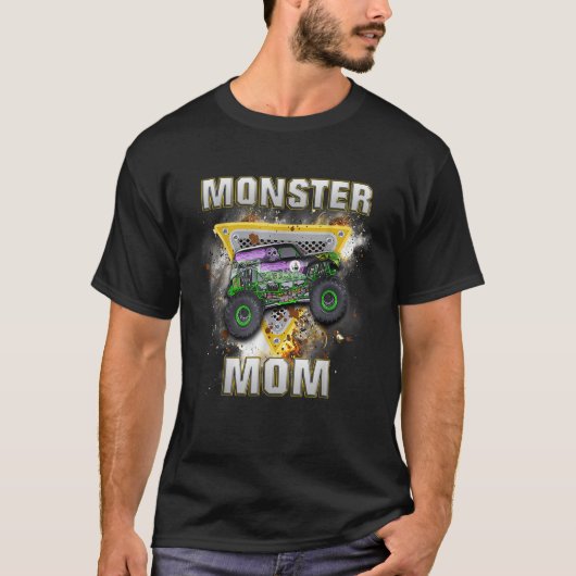 モンスタートラックは私のジャムモンスタートラックママ Tシャツ (正面)
