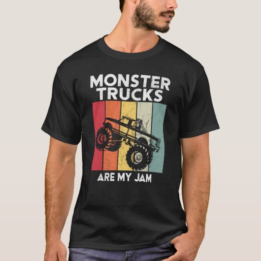 モンスタートラックは私のジャムヴィンテージエンジンのトラック Tシャツ (正面)