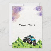 モンスタートラックウォーターカラーベビーシャワー招待状 招待状 (裏面)