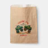 モンスタートラックウォーターカラー子供の誕生日パーティー フェイバーバッグ (正面)