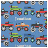 モンスタートラックカスタムの布 ファブリック (クローズアップ)