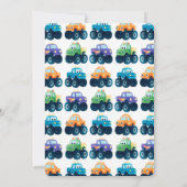 モンスタートラックカラフルカーボーイズ誕生日 招待状 (裏面)