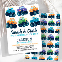 モンスタートラックカラフルカーボーイズ誕生日