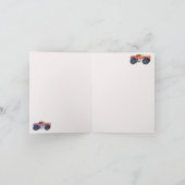 モンスタートラックカラフルレーシングキッズパターン カード (内部)