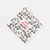 モンスタートラックカラフルレース子供の誕生日パーティー スタンダードランチョンナプキン (角)