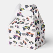 モンスタートラックカラフルレース子供の誕生日パーティー フェイバーボックス (裏面サイド)