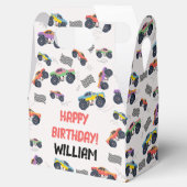 モンスタートラックカラフルレース子供の誕生日パーティー フェイバーボックス (オープン)