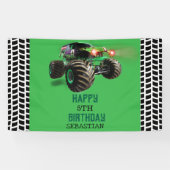 モンスタートラックキッズバースデーパーティーの少年 横断幕 (横)