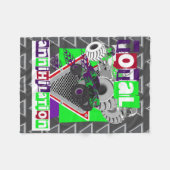 モンスタートラックキッズ懸命クールコア フリースブランケット (正面(横))