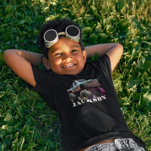 モンスタートラックグラフィック名Tシャツ（男の子用） Tシャツ