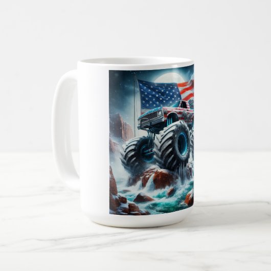 モンスタートラックコーヒーマグ コーヒーマグカップ (正面左)