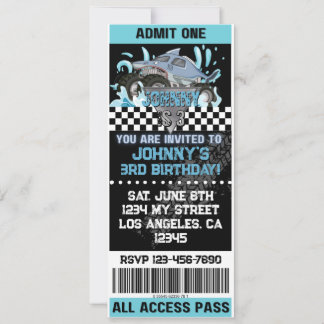 モンスタートラックサメの招待状 招待状