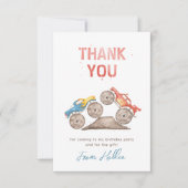 モンスタートラックサンキューカード |トラックパーティー サンキューカード (正面)