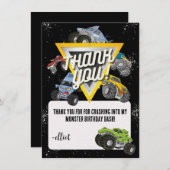 モンスタートラックサンキューカード 招待状 (正面/裏面)