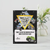 モンスタートラックサンキューカード 招待状 (スタンド正面)