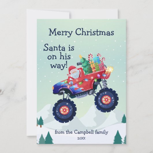 モンスタートラックサンタ家族ネーム シーズンカード (正面)