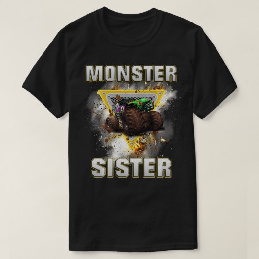 モンスタートラックシスターレトロヴィンテージモンスタートラック Tシャツ (デザイン正面)