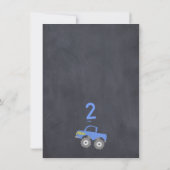 モンスタートラックシャルボード誕生日招待状 招待状 (裏面)