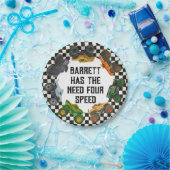 モンスタートラックジャムパーティープレート- 4th Birthday ペーパープレート (パーティー)